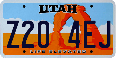 UT license plate Z204EJ