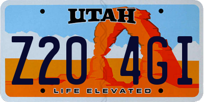 UT license plate Z204GI