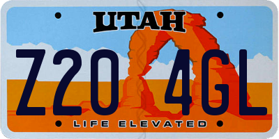 UT license plate Z204GL