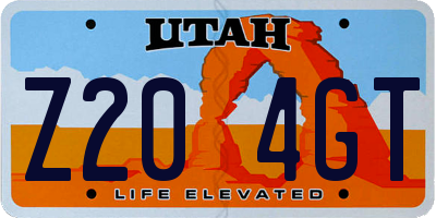 UT license plate Z204GT