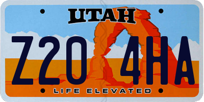 UT license plate Z204HA