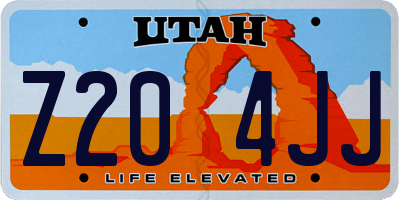 UT license plate Z204JJ