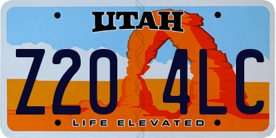 UT license plate Z204LC