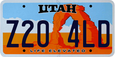 UT license plate Z204LD