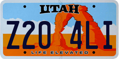 UT license plate Z204LI