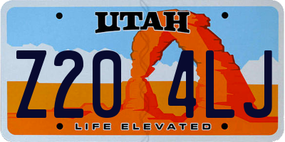 UT license plate Z204LJ