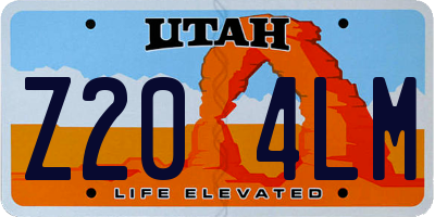 UT license plate Z204LM