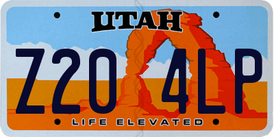 UT license plate Z204LP