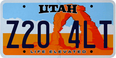 UT license plate Z204LT