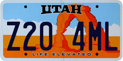 UT license plate Z204ML