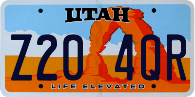 UT license plate Z204QR
