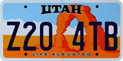 UT license plate Z204TB