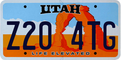 UT license plate Z204TG