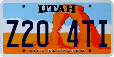 UT license plate Z204TI