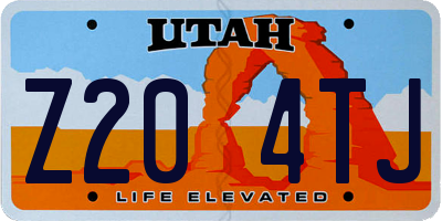 UT license plate Z204TJ