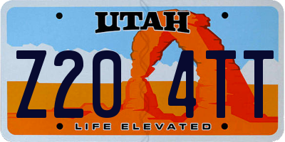 UT license plate Z204TT