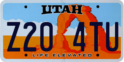 UT license plate Z204TU