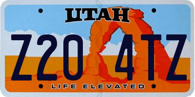 UT license plate Z204TZ