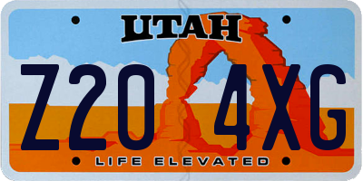 UT license plate Z204XG