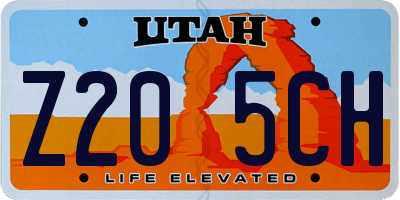 UT license plate Z205CH