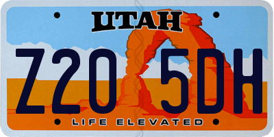 UT license plate Z205DH