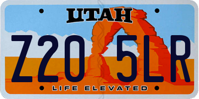 UT license plate Z205LR