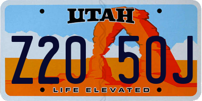 UT license plate Z205OJ