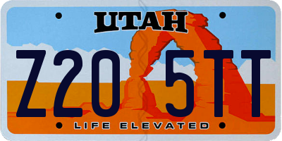 UT license plate Z205TT