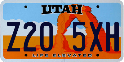 UT license plate Z205XH