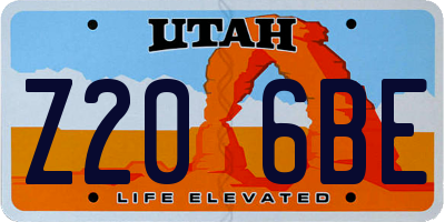UT license plate Z206BE