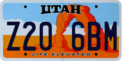 UT license plate Z206BM