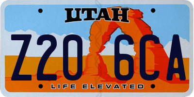 UT license plate Z206CA