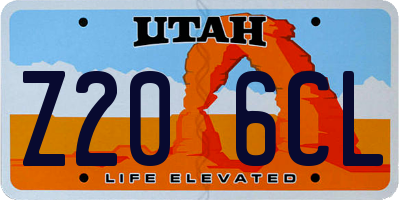 UT license plate Z206CL