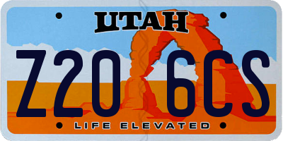 UT license plate Z206CS
