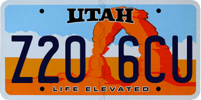 UT license plate Z206CU