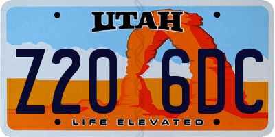 UT license plate Z206DC