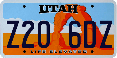 UT license plate Z206DZ