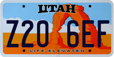 UT license plate Z206EF