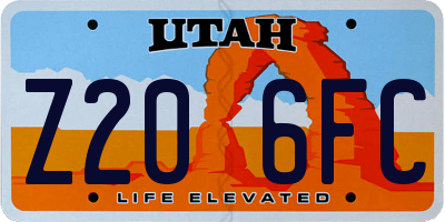 UT license plate Z206FC