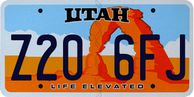 UT license plate Z206FJ