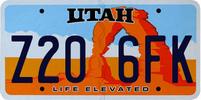 UT license plate Z206FK