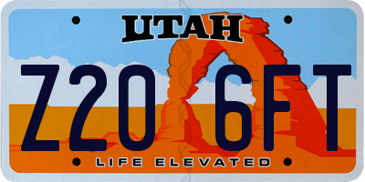UT license plate Z206FT