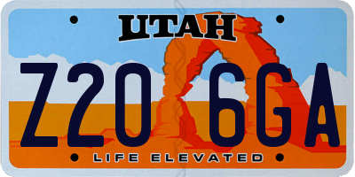 UT license plate Z206GA