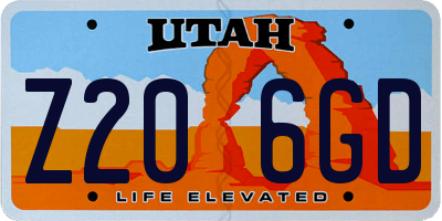 UT license plate Z206GD