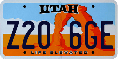 UT license plate Z206GE