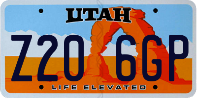 UT license plate Z206GP