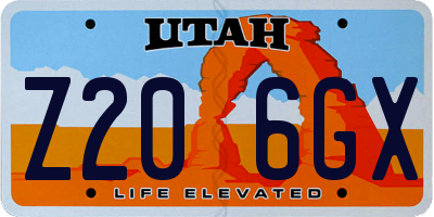 UT license plate Z206GX