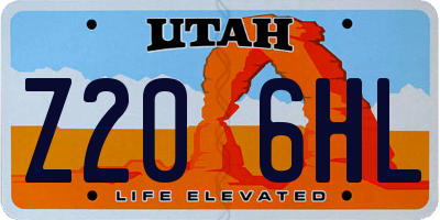 UT license plate Z206HL