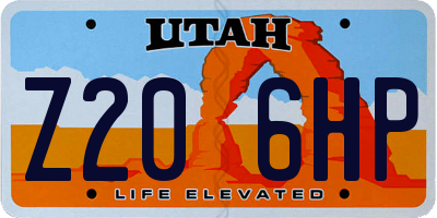 UT license plate Z206HP