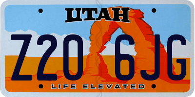 UT license plate Z206JG